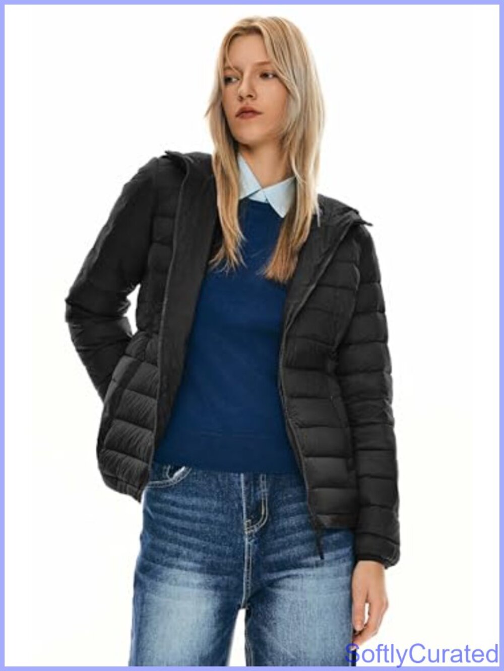 Lightweight Packable RDS Down Hooded Puffer Jacket Water-Resistant